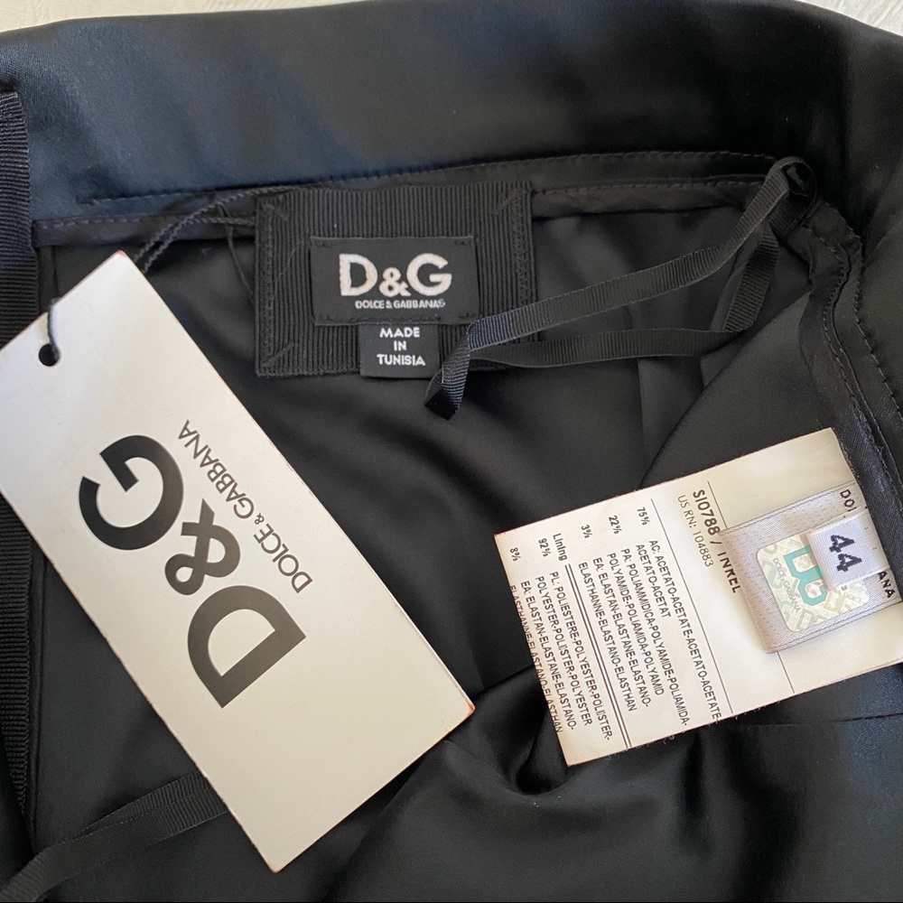 Dolce & Gabbana black satin pencil skirt - Picture 7 of 9